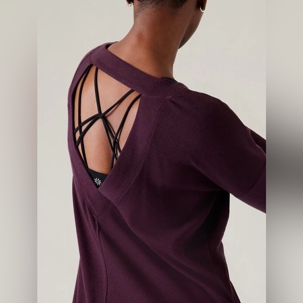 Athleta Presence Sweatshirt in Spiced Cabernet - Picture 4 of 7